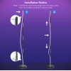 Energy-Efficient RGBICW Smart Corner Floor Lamp [Energy Class F] for Illuminating Corners